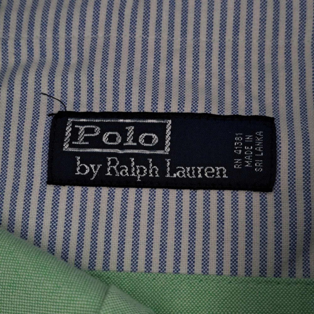 Polo Ralph Lauren Shorts Mens 36 Cotton Mint Green Oxford Flat Front Chino 9" - Picture 3 of 9